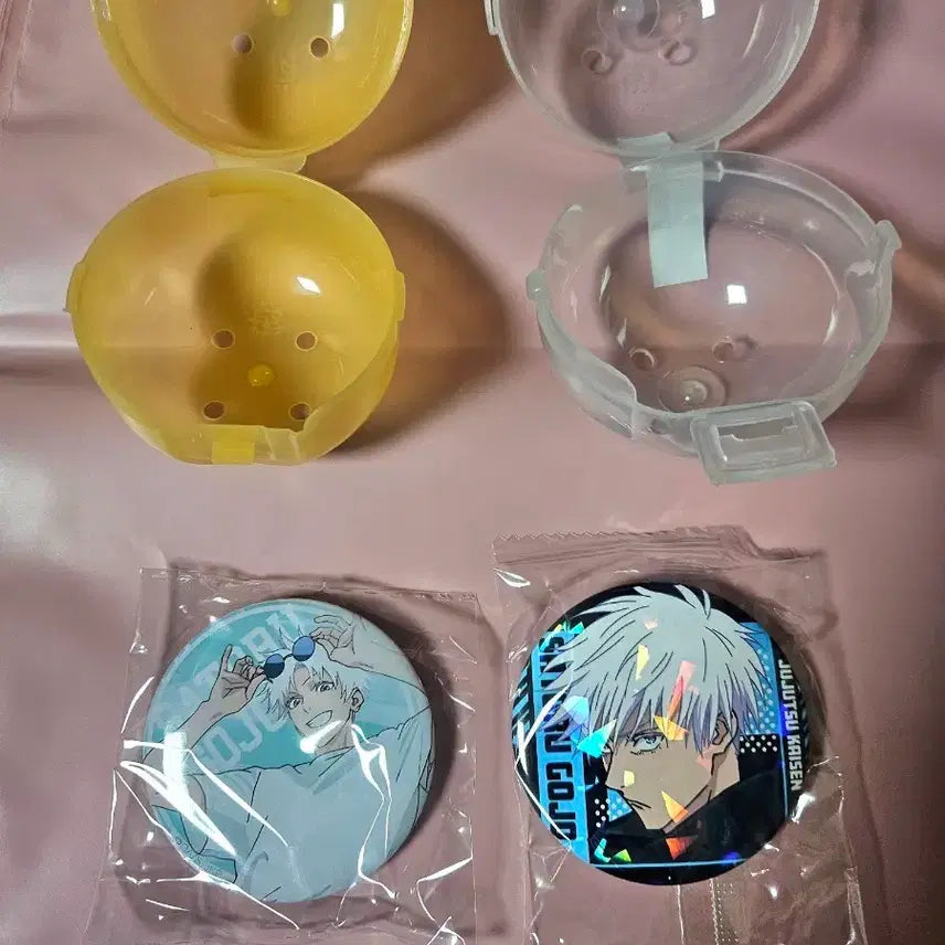 [BUNJANG] Jujutsu Kaisen Gojo Satoru Can Badge Set / 주술회전 고죠 사토루 캔뱃지 가챠 2종