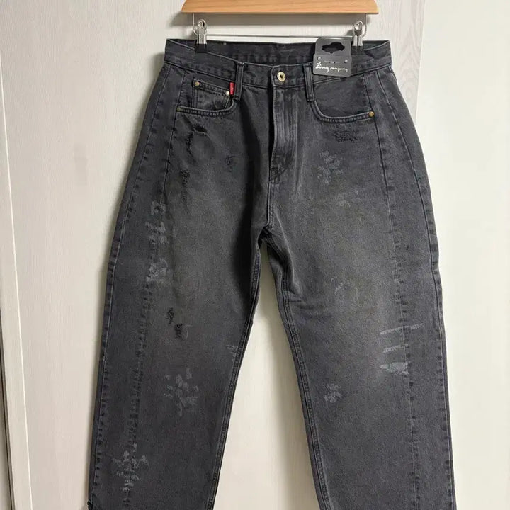 [BUNJANG] Black Denim Wide Pants / (새상품) 블랙 데님 와이드 팬츠