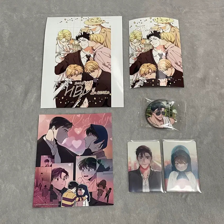 [BUNJANG] Red Candy Bad Apple Lenticular Photocard &amp; Badge Bundle Set / 레드캔디 배드애플 프박 프린팅박스 렌티큘러 포카 봄스윗홈 뱃지