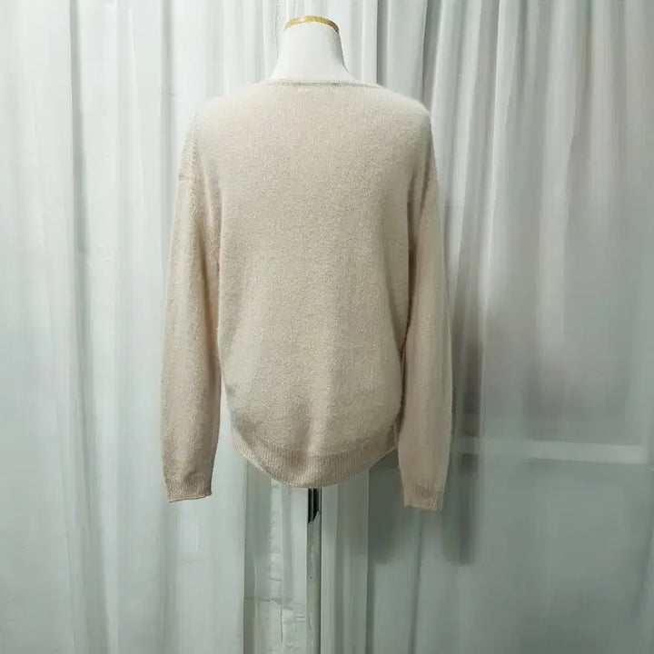 [SOLD OUT] 니코앤드 브이넥 양모 루즈핏 털 긴팔 울 니트 티셔츠 여M C1129