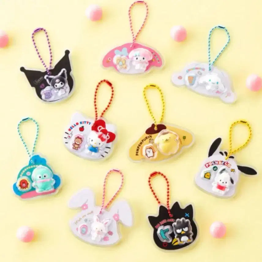 [BUNJANG] Bandai Sanrio Characters Package Charm Keyring Bundle Set / [시크릿,마멜]반다이 산리오 패키지참 키링 일괄