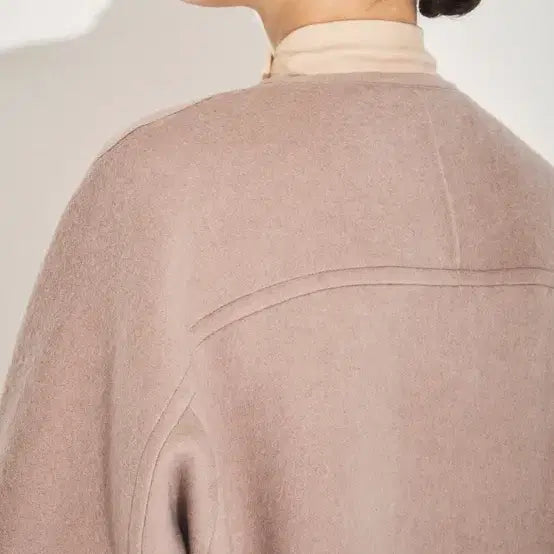 [BUNJANG] MINE Cashmere Handmade Collarless Jacket / MINE 마인 캐시미어 핸드메이드 칼라리스 자켓