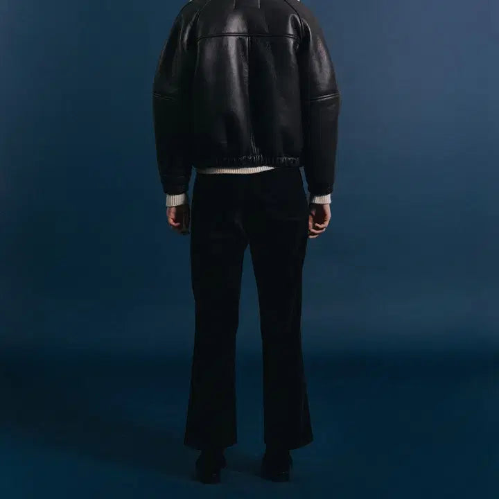 [BUNJANG] Nothing Written Brown Leather Shearling Jacket / 낫띵리튼 브라운 레더 시어링 자켓