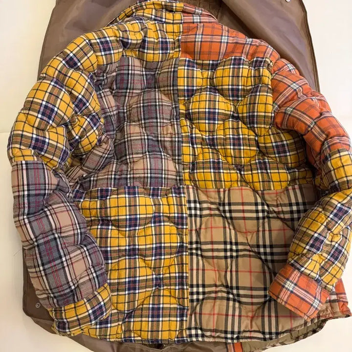 [BUNJANG] Burberry Contrast Check Cotton Flannel Padded Overshirt / [M]버버리 컨트라스트 체크 코튼 플란넬 패딩 오버셔츠