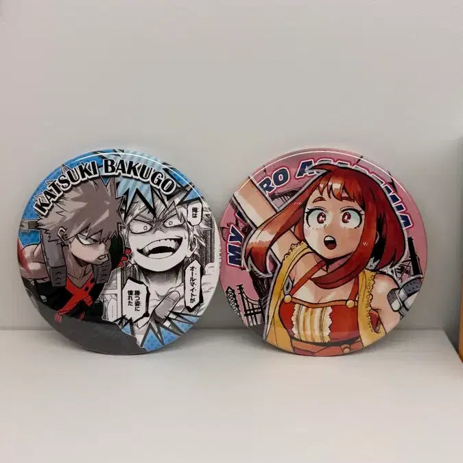 [BUNJANG] My Hero Academia Bakugo Uraraka Bundle Set Can Badge / 나히아 바쿠고 우라라카 캔뱃지 일괄
