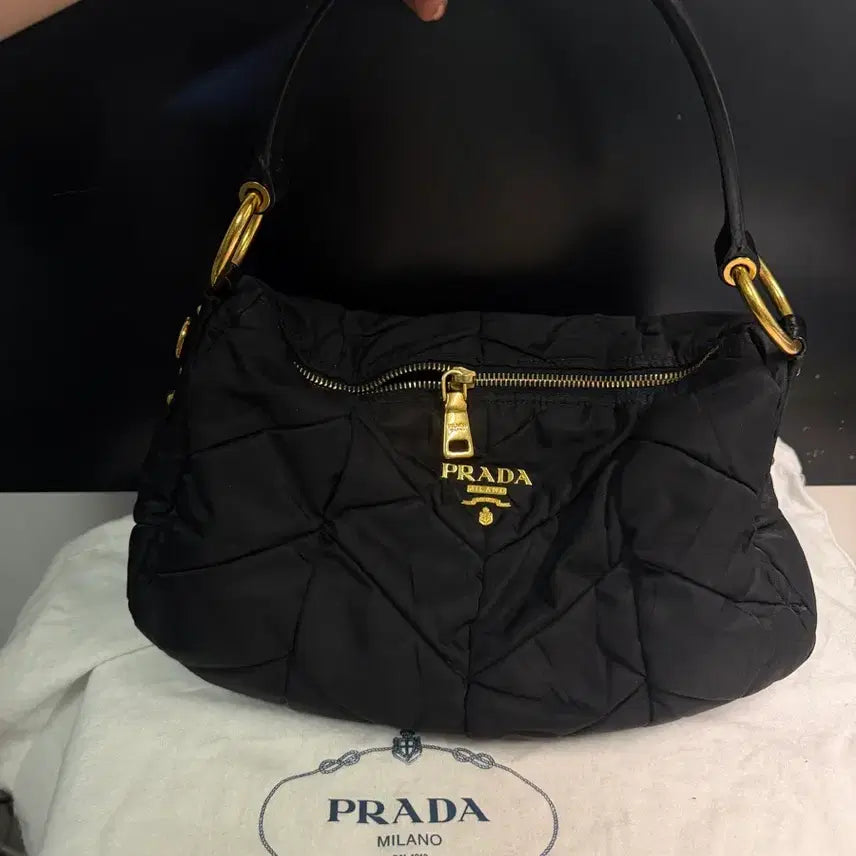 [BUNJANG] Prada Re-Nylon Quilted Bag / 프라다 블랙 리나일론 퀄팅 백