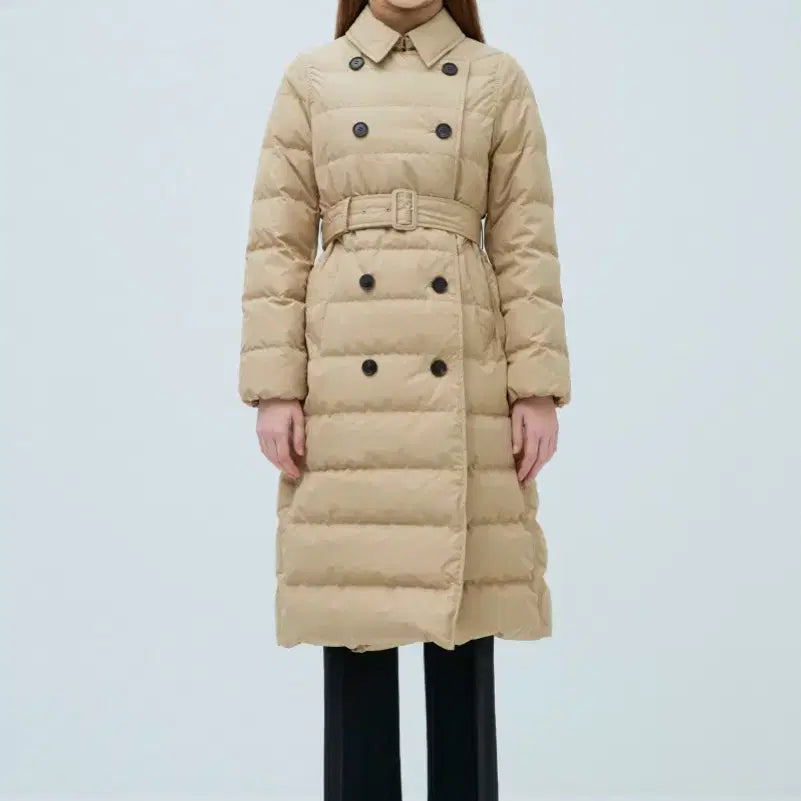 [BUNJANG] Hazzys Ladies Belted Goose Down Jacket / 90,66사이즈)헤지스 레이디스 벨티드 구스다운점퍼