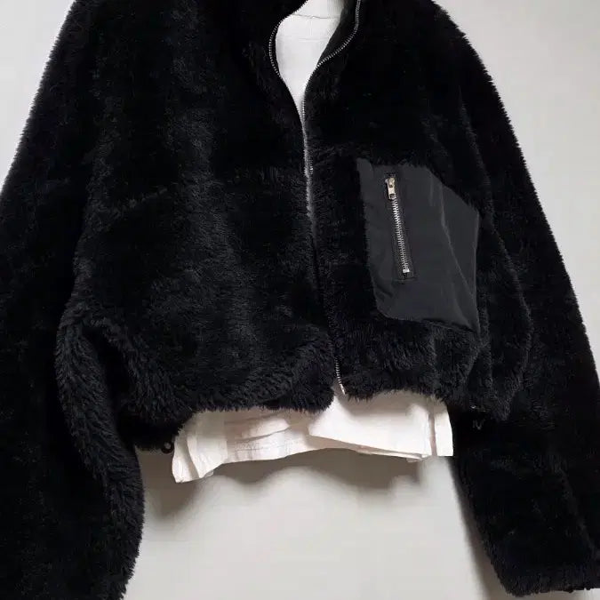 [BUNJANG] F Double-Sided Crop Fur Jacket / [F]퍼 크롭 자켓/양면