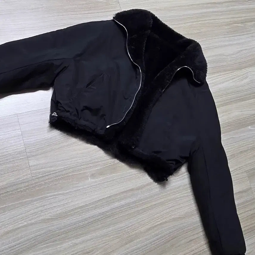 [BUNJANG] F Double-Sided Crop Fur Jacket / [F]퍼 크롭 자켓/양면