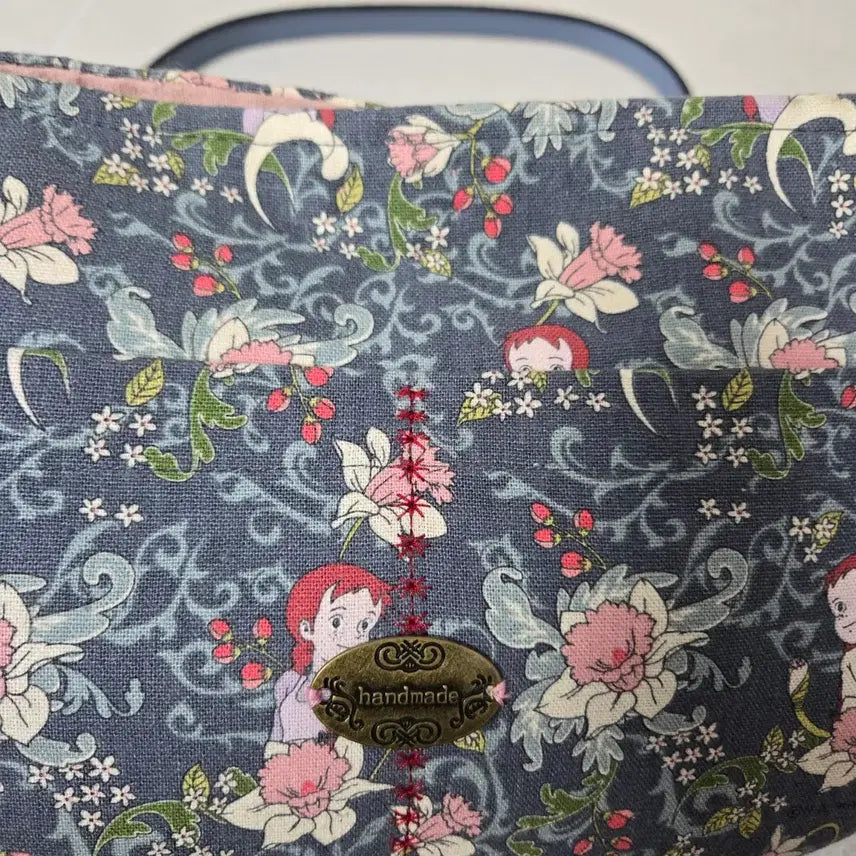[BUNJANG] Quilted Shoulder Bag Blue Floral Pattern / 퀼트가방 상태굿 플라워 패턴 숄더백 크로스백