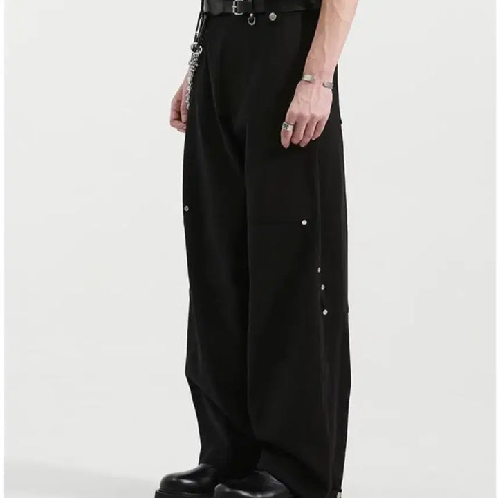 [BUNJANG] Allen Studio Carpenter Detail Twill Denim Black / [1] 알렌느 카펜터 디테일 트윌 데님 블랙