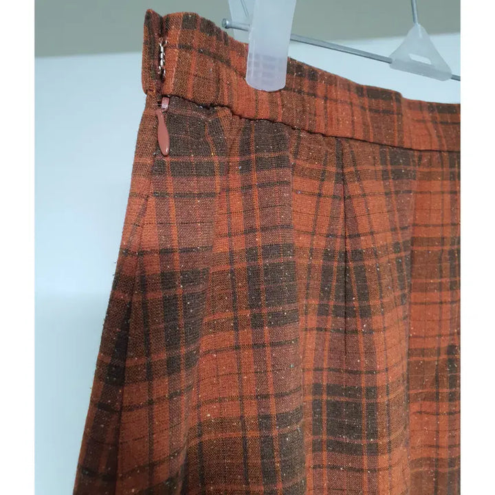 [BUNJANG] BBNY Japanese Orange Check Skirt / BBNY 일본 오렌지체크 치마 여성 스커트