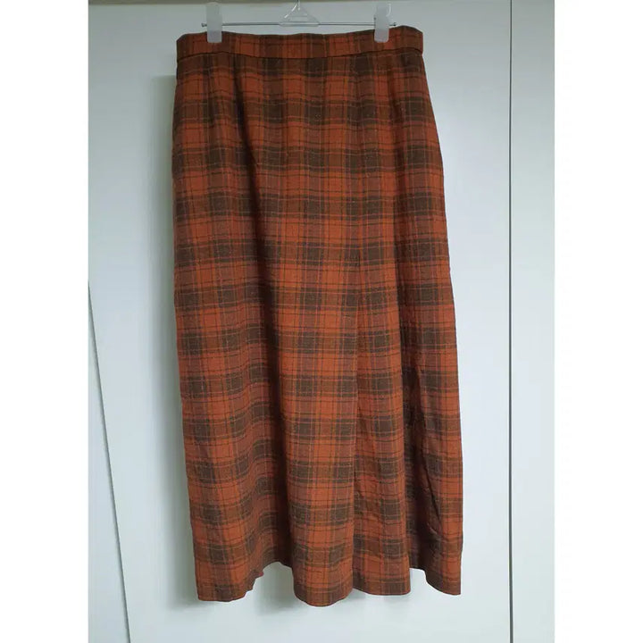 [BUNJANG] BBNY Japanese Orange Check Skirt / BBNY 일본 오렌지체크 치마 여성 스커트