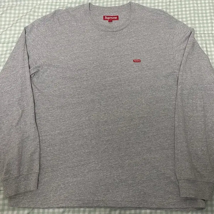 [BUNJANG] Supreme Small Box Logo Long Sleeve Gray / 슈프림 스몰 박스로고 롱슬리브 그레이