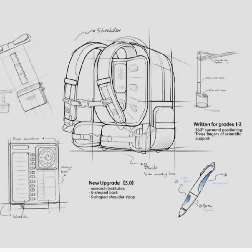 [BUNJANG] Elementary School Waterproof Backpack / 1~3학년 초등학생 척추보호 방수 책가방(새상품)