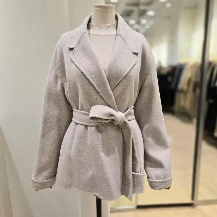 [BUNJANG] Plastic Island Belted Wool Half Jacket Coat / [새상품] 플라스틱아일랜드 벨티드 울 하프 자켓 코트(정가35.9만)