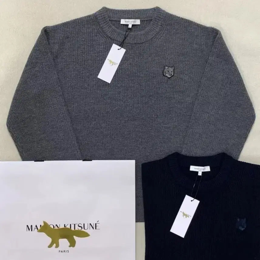 [BUNJANG] Maison Kitsune Bold Fox Head Knit / [유럽부티크정품] 메종키츠네 볼드 폭스헤드 니트 미개봉 새상품