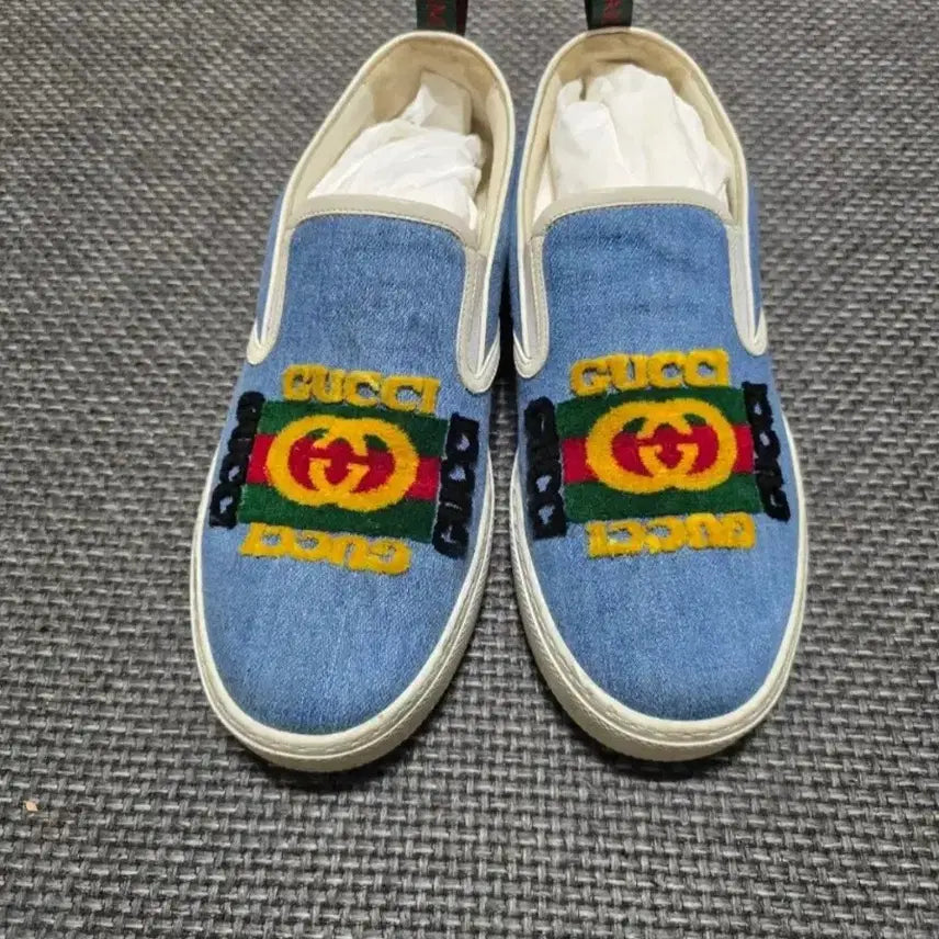 [BUNJANG] Gucci Limited Edition Denim Slip-on Sneakers / 구찌한정판슬립온 8.5