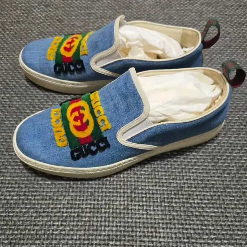 [BUNJANG] Gucci Limited Edition Denim Slip-on Sneakers / 구찌한정판슬립온 8.5