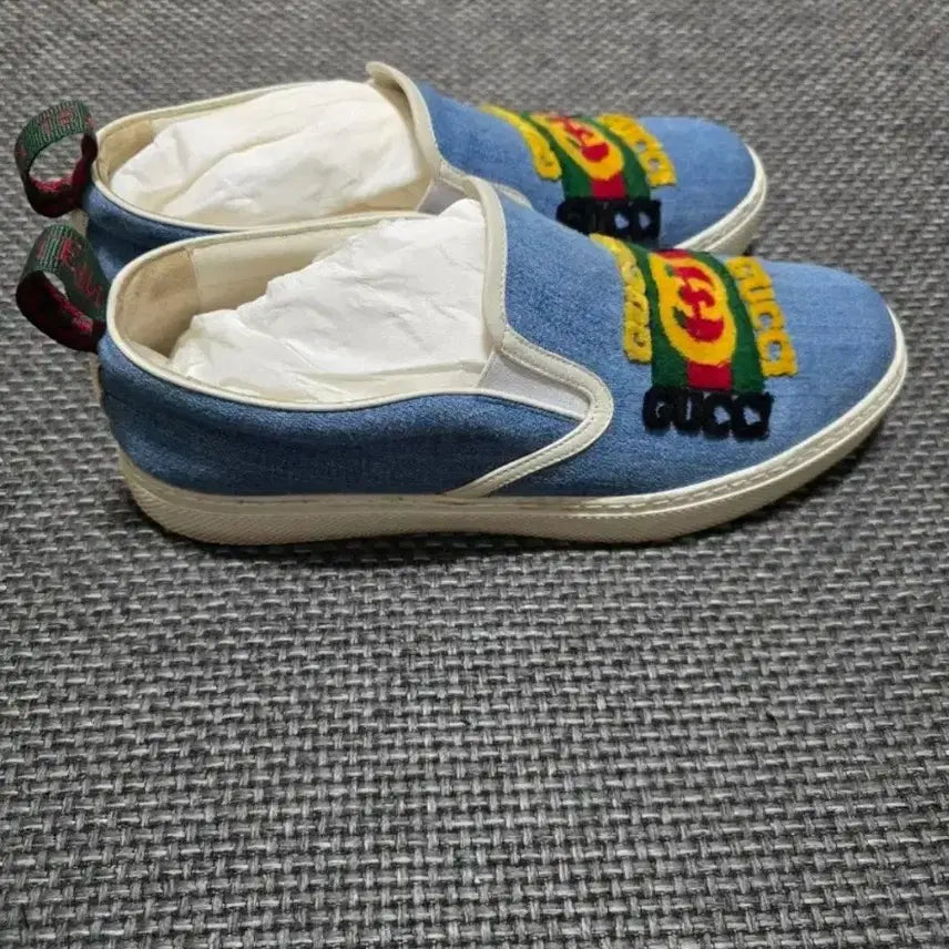 [BUNJANG] Gucci Limited Edition Denim Slip-on Sneakers / 구찌한정판슬립온 8.5