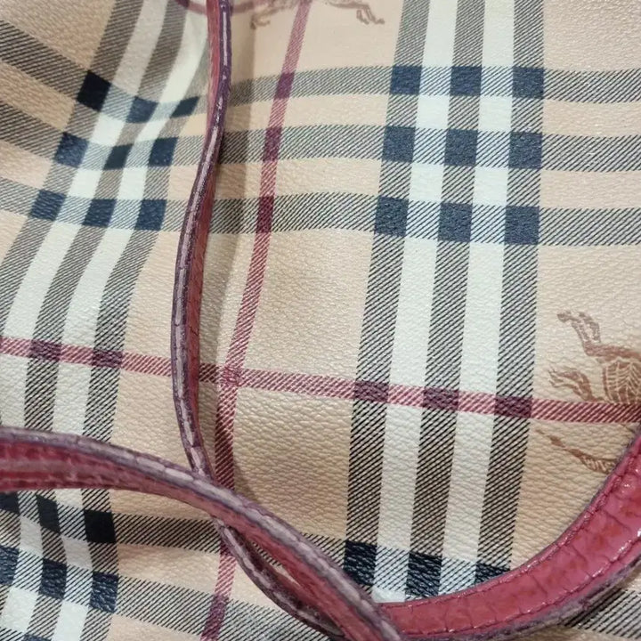 [BUNJANG] Burberry Check Shoulder Bag Red / 버버리체크숄더백 레드