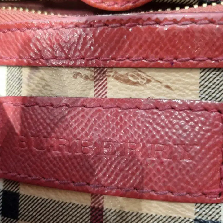 [BUNJANG] Burberry Check Shoulder Bag Red / 버버리체크숄더백 레드