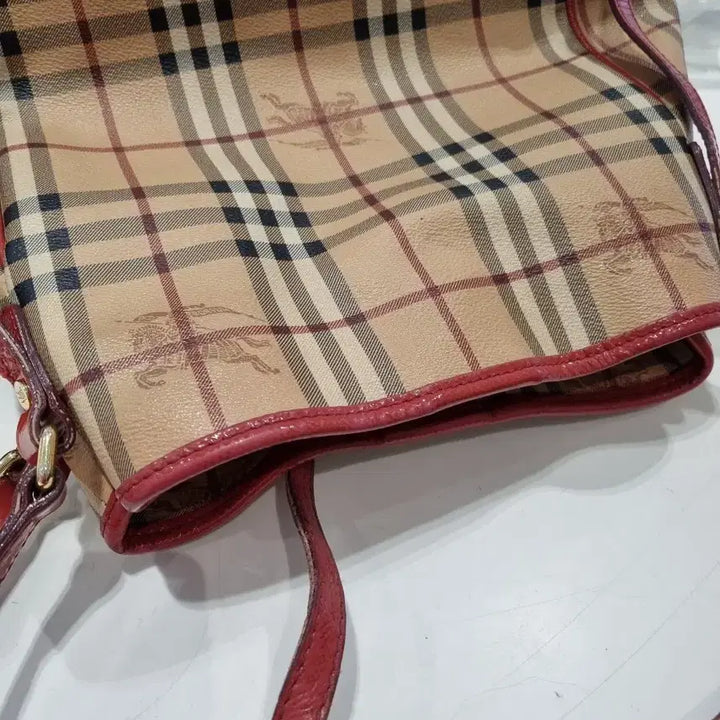 [BUNJANG] Burberry Check Shoulder Bag Red / 버버리체크숄더백 레드