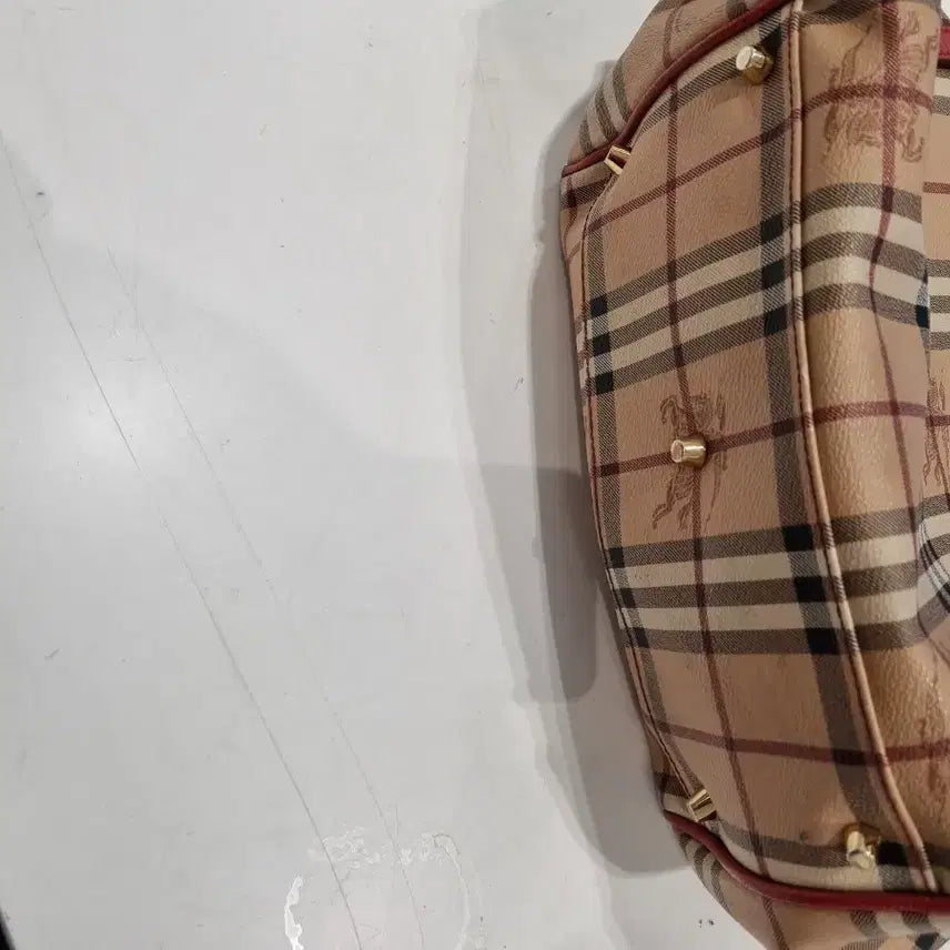 [BUNJANG] Burberry Check Shoulder Bag Red / 버버리체크숄더백 레드