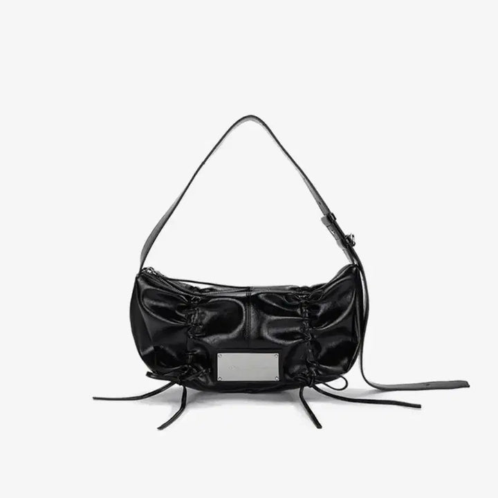 [BUNJANG] Matinkim Half Shirring Ribbon Round Bag / 마뗑킴 하프 셔링 리본 라운드백