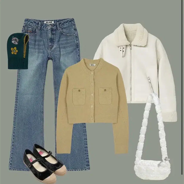 [BUNJANG] GROVE Seid Cardigan Beige / 새상품) 그로브 세이드 가디건 베이지