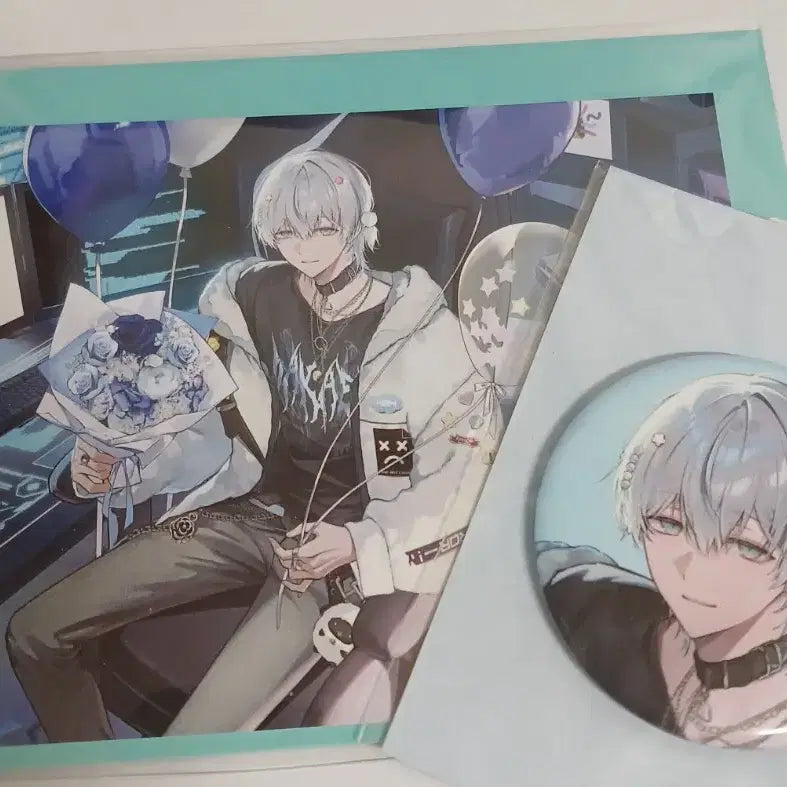 스코시즘 이로클라우드 생일기념 핀버튼+엽서 양도