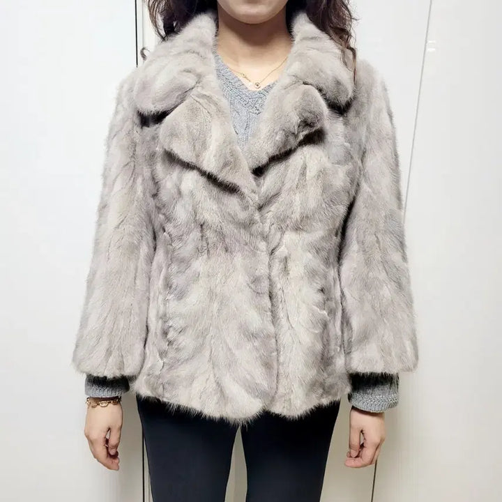 [BUNJANG] ELLE Real Mink Jacket (Size 55-55.5) / ELLE(엘르) 리얼  밍크 자켓 (55~55반)드라이완료