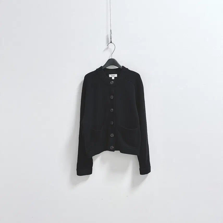 [BUNJANG] COS Crew Neck Wool Cardigan - Black / 코스 크루넥 울 가디건 블랙