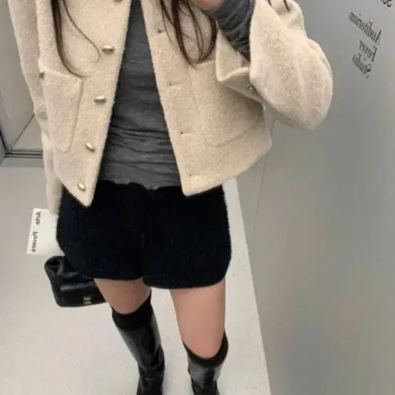 [BUNJANG] Lazy Shop Lemans Tweed Jacket / 레이지샵 르망 트위드 자켓