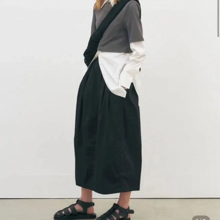 [BUNJANG] MAISONMARAIS Black Shirring Skirt / MAISONMARAIS 메종마레 블랙 셔링 스커트