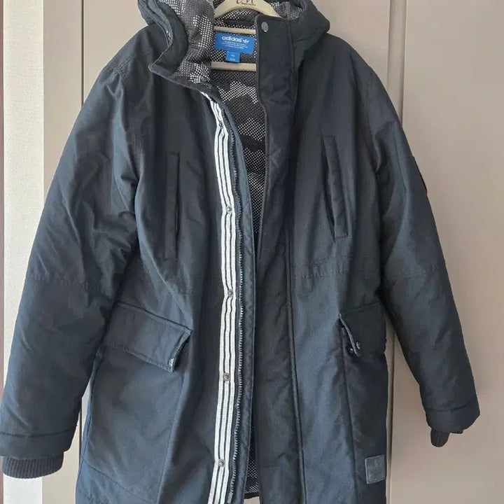 [BUNJANG] Adidas Long Down Jacket (Black) Men's / 아디다스  롱패딩 블랙 오리털패딩 오버핏