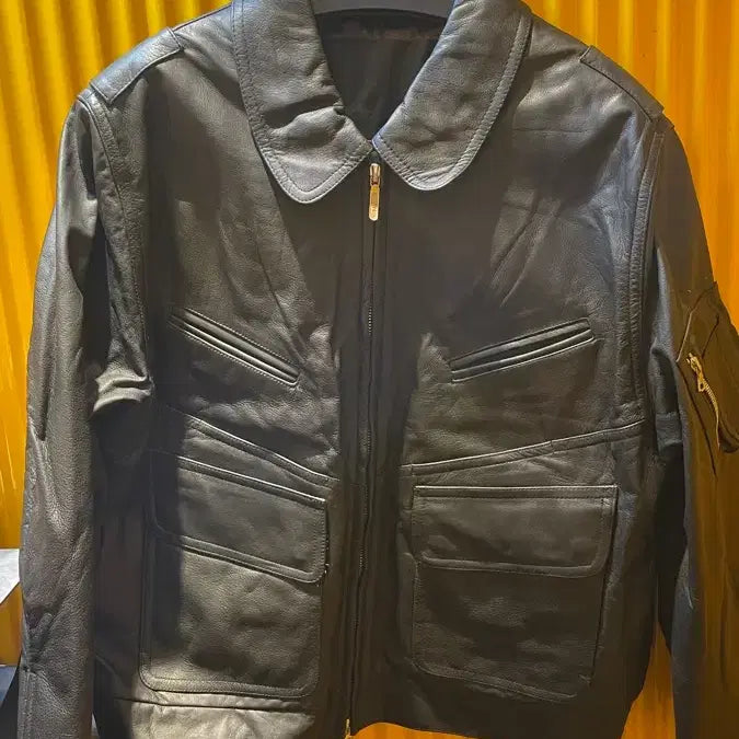 [BUNJANG] Polizei German Police Leather Jacket / 빈티지 90s polizei 독일 경찰 가죽자켓 105-110