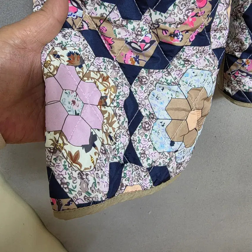 [BUNJANG] FF N1802 Quilted Jacket / 플라워무늬 가벼운 누빔 점퍼 FF  n1802