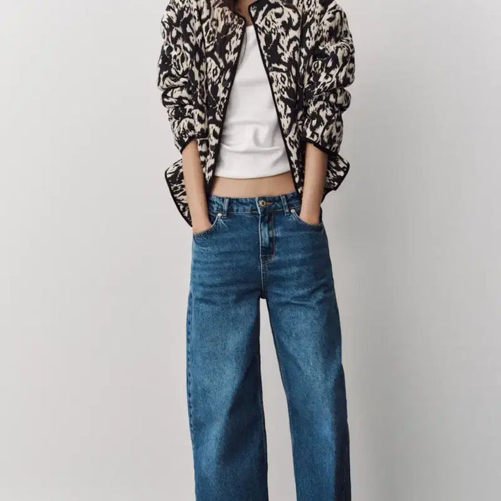 [BUNJANG] Zara Animal Pattern Padded Jumper XS / 자라 애니멀 패턴 패딩 점퍼 XS