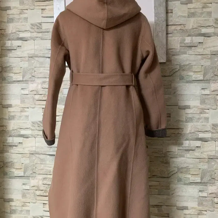 [BUNJANG] G Studio Handmade Wool Belted Long Coat / g studio지스튜디오 핸드메이드모직 후드 벨트롱코트