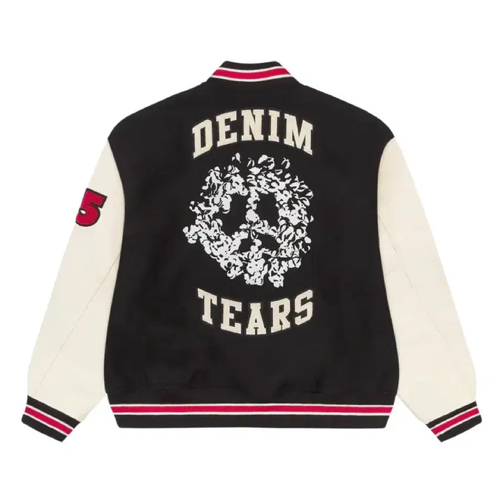 [BUNJANG] Denim Tears Leather Varsity Stadium Jacket / [S] 데님티어스 레더 바시티 스타디움 자켓