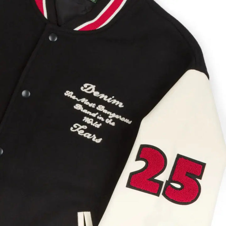 [BUNJANG] Denim Tears Leather Varsity Stadium Jacket / [S] 데님티어스 레더 바시티 스타디움 자켓