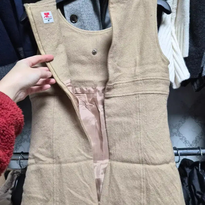 [BUNJANG] Courrèges Beige Dress 2T / 꾸레쥬 베이지 원피스 2T