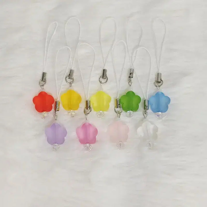 [BUNJANG] Flower Bead Keyring Set / [1+1]젤리같이 몰랑한 꽃 비즈키링