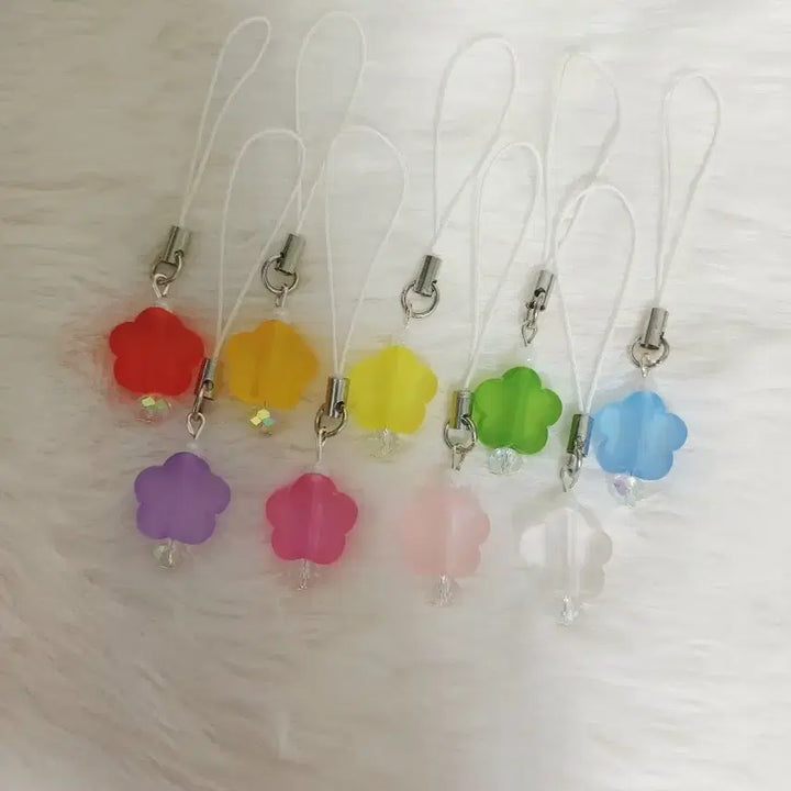 [BUNJANG] Flower Bead Keyring Set / [1+1]젤리같이 몰랑한 꽃 비즈키링