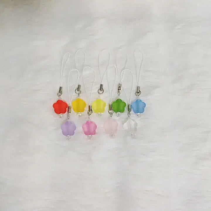 [BUNJANG] Flower Bead Keyring Set / [1+1]젤리같이 몰랑한 꽃 비즈키링