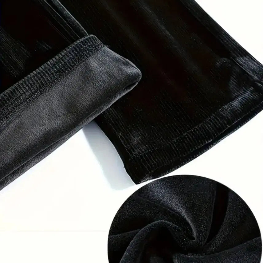 [BUNJANG] Black Corduroy Wide Pants [77] / 블랙 코듀로이 와이드 팬츠[77]