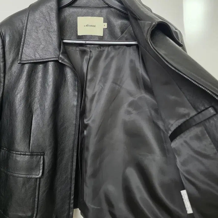 [BUNJANG] Le Avone Black Leather Jacket / 르아보네 블랙 레더 자켓
