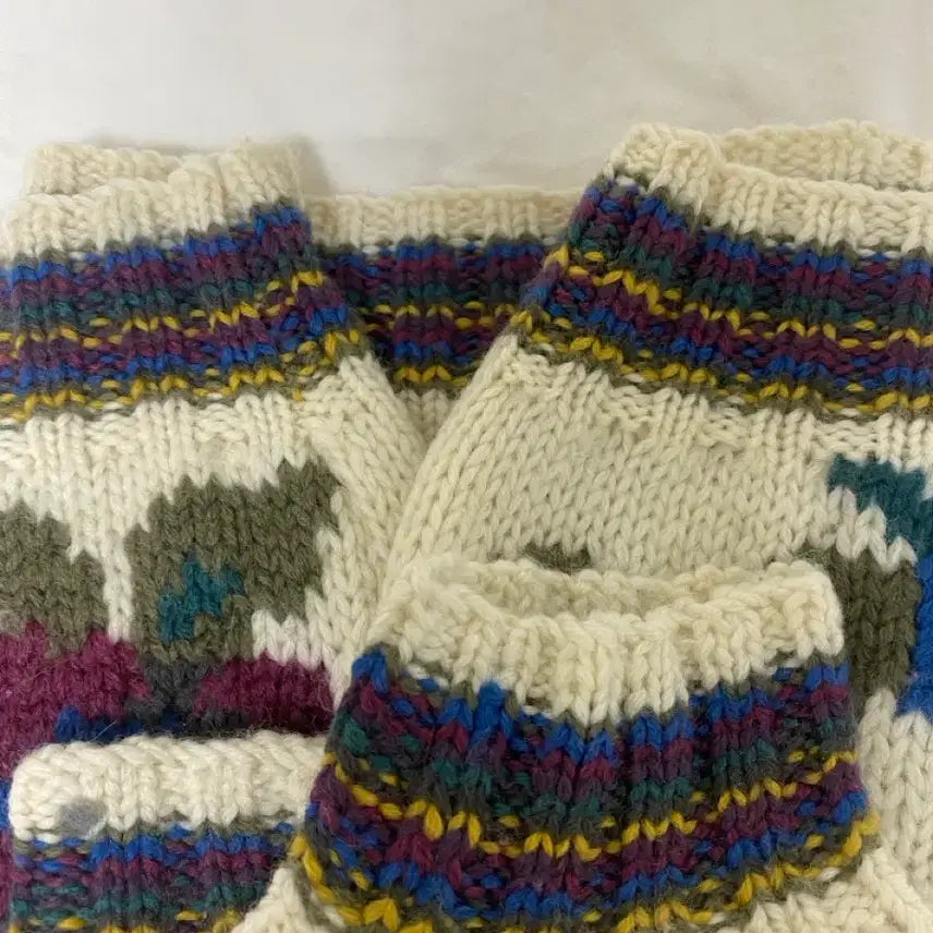 [BUNJANG] Otto Handmade Vintage Wool Knit Sweater / 울100% 유니크한 빈티지 니트 스웨터 // otto 핸드메이드 느낌