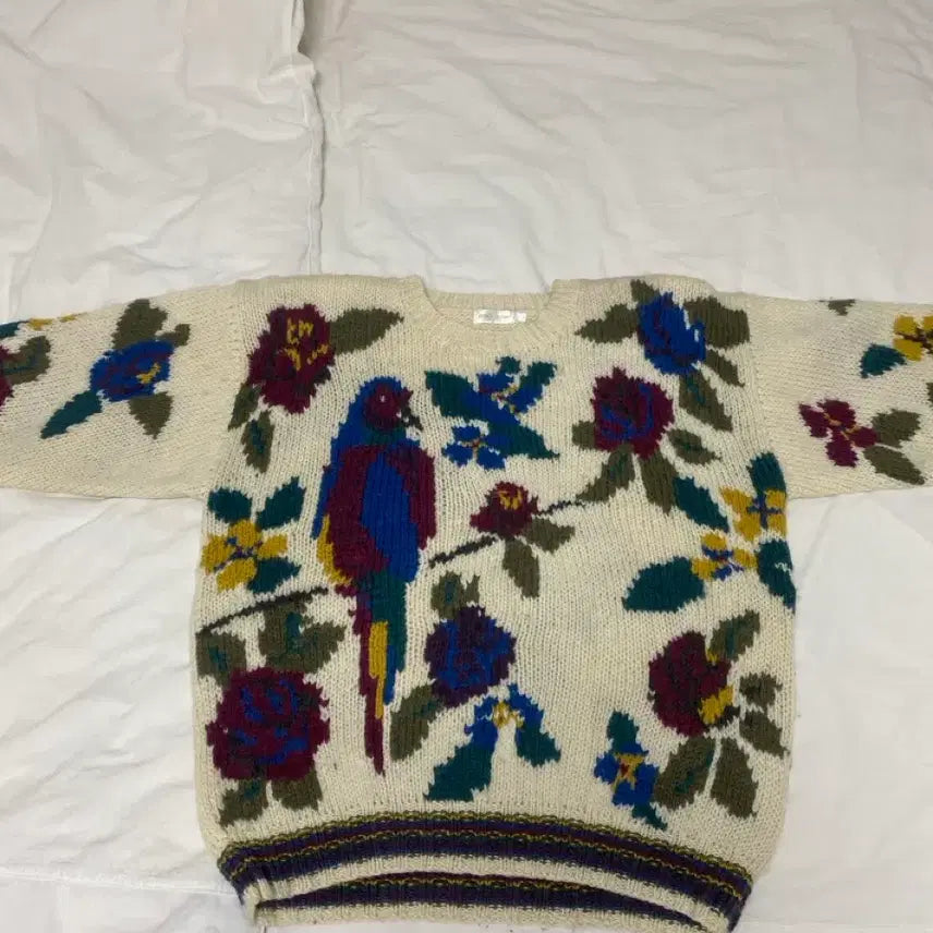 [BUNJANG] Otto Handmade Vintage Wool Knit Sweater / 울100% 유니크한 빈티지 니트 스웨터 // otto 핸드메이드 느낌